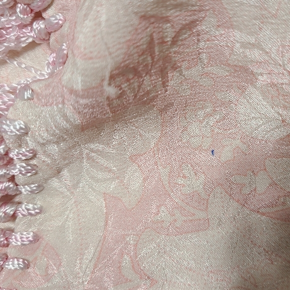 Ann Taylor Vintage Silk Scarf Pink Floral - Picture 10 of 11